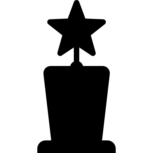 Award star trophy shape